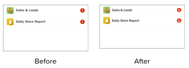 Before and after: Assigned to me screen (mobile)
