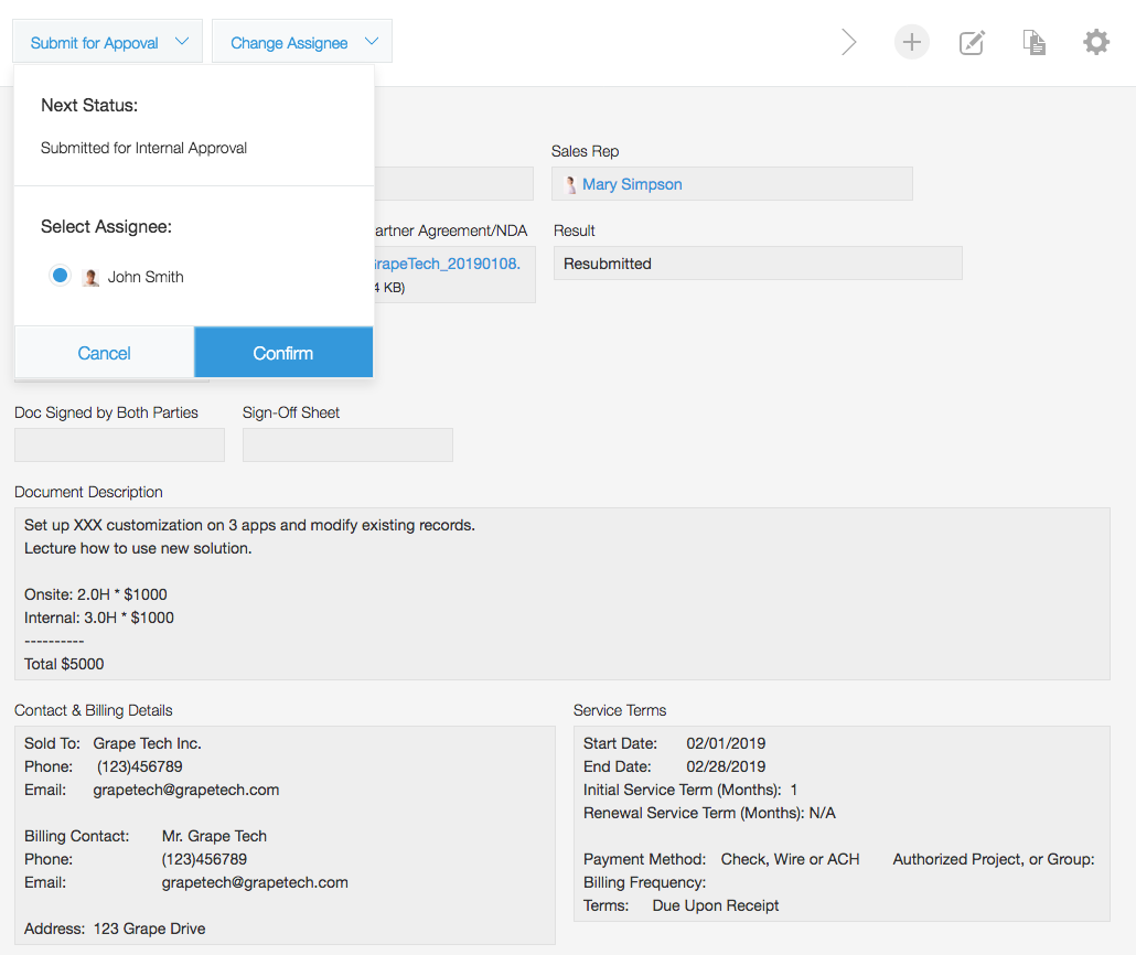 Kintone Sales Proposals and Agreements App Business Process Management