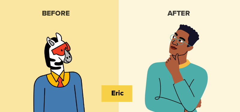 Kintone character_before-after_Eric