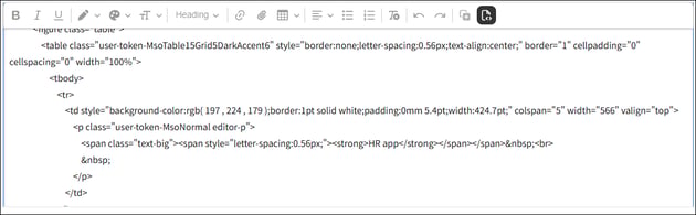 Editing HTML source