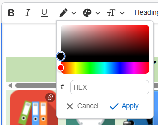 Flexibly setting text color and background color