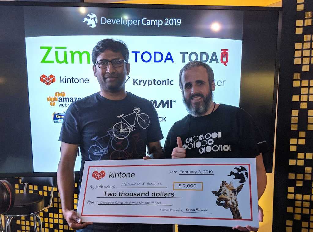 Sushil-Hernan-Developer Camp 2019-Kintone Grand Prize Winner