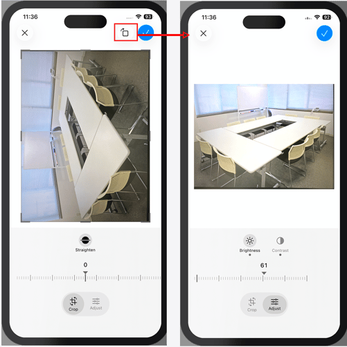 Adjusting brightness and contrast