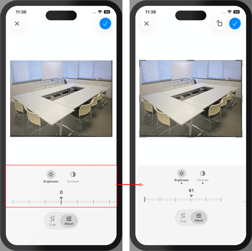 Adjusting brightness and contrast
